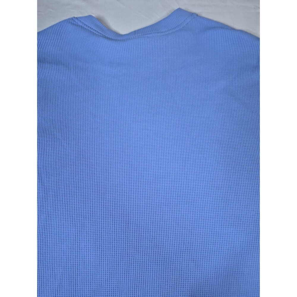 Air Jordan Waffle Knit Shirt Mens Size 2XL Light Blue Pullover Y2K Grail Nike - Picture 12 of 13